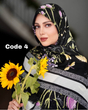  روسری نخ مودال ترک پک مشکی 4372