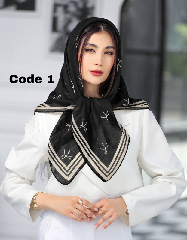 روسری ، روسری مشکی ، روسری جدید ، روسری مشکی طرحدار ، روسری نخی مشکی ، روسری حریرنخ طرح دار ، روسری محرمی ، شال و روسری ، روسری زنانه ، روسری جدید 