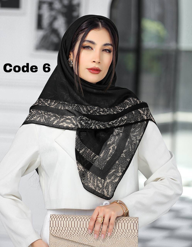 روسری ، روسری مشکی ، روسری جدید ، روسری مشکی طرحدار ، روسری نخی مشکی ، روسری حریرنخ طرح دار ، روسری محرمی ، شال و روسری ، روسری زنانه ، روسری جدید 