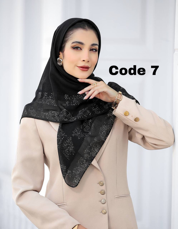 روسری ، روسری مشکی ، روسری جدید ، روسری مشکی طرحدار ، روسری نخی مشکی ، روسری حریرنخ طرح دار ، روسری محرمی ، شال و روسری ، روسری زنانه ، روسری جدید 