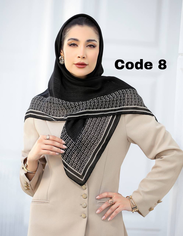 روسری ، روسری مشکی ، روسری جدید ، روسری مشکی طرحدار ، روسری نخی مشکی ، روسری حریرنخ طرح دار ، روسری محرمی ، شال و روسری ، روسری زنانه ، روسری جدید 
