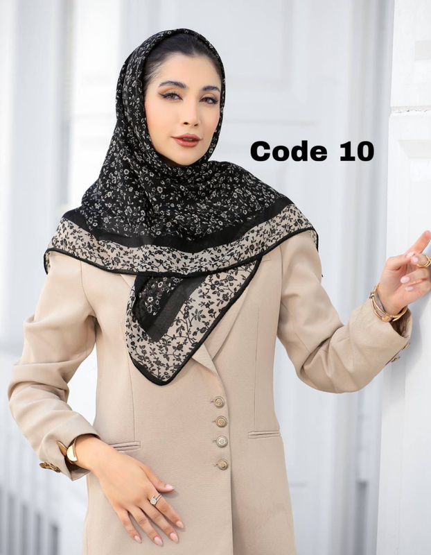 روسری ، روسری مشکی ، روسری جدید ، روسری مشکی طرحدار ، روسری نخی مشکی ، روسری حریرنخ طرح دار ، روسری محرمی ، شال و روسری ، روسری زنانه ، روسری جدید 