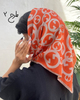 مینی اسکارف نارنجی اسمارتیزی طرحدار 3711