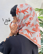 مینی اسکارف نارنجی اسمارتیزی طرحدار 3711