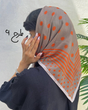 مینی اسکارف نارنجی اسمارتیزی طرحدار 3711