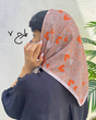 مینی اسکارف نارنجی اسمارتیزی طرحدار 3711