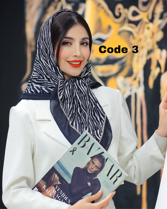 روسری سرمه ای حریر نخ اورجینال 3731 