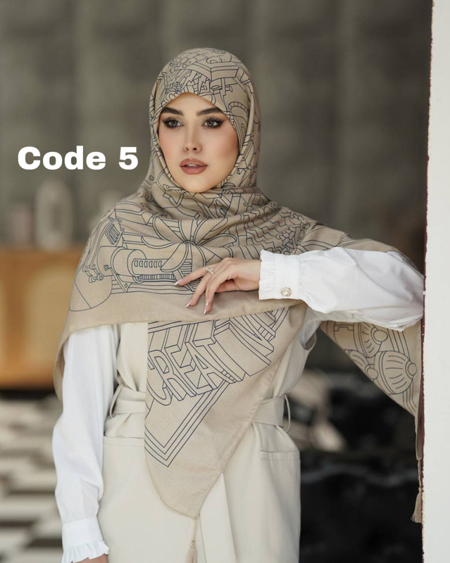 روسری نخ سیا اسکارف وارداتی 3621