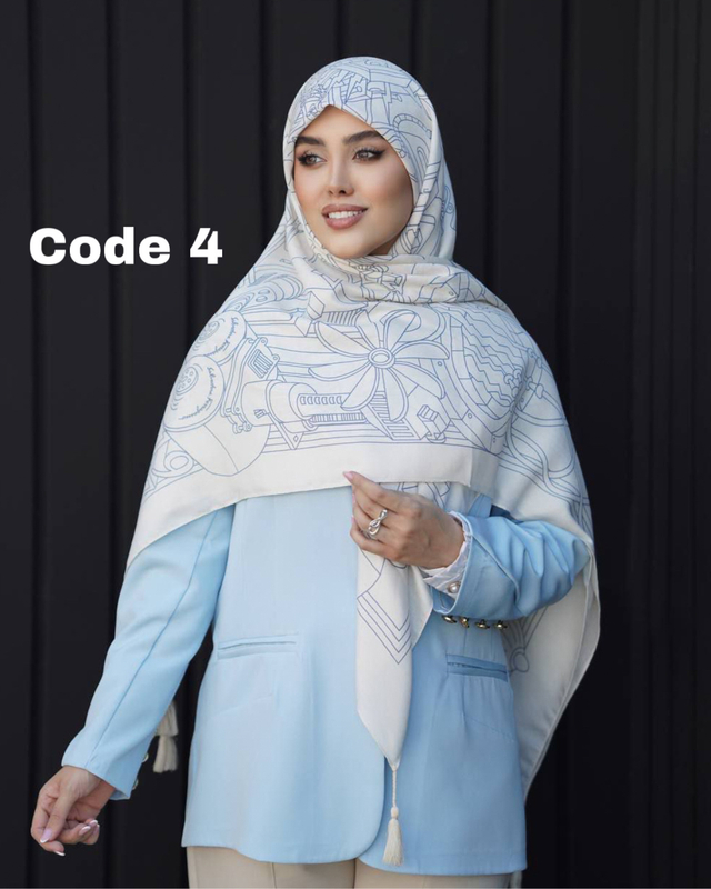روسری نخ سیا اسکارف وارداتی 3621