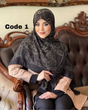 روسری نخ سیا اسکارف وارداتی 3621