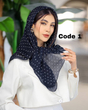 روسری حریر نخ سرمه ای 3646