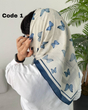 مینی اسکارف نخ پنبه پروانه 4515