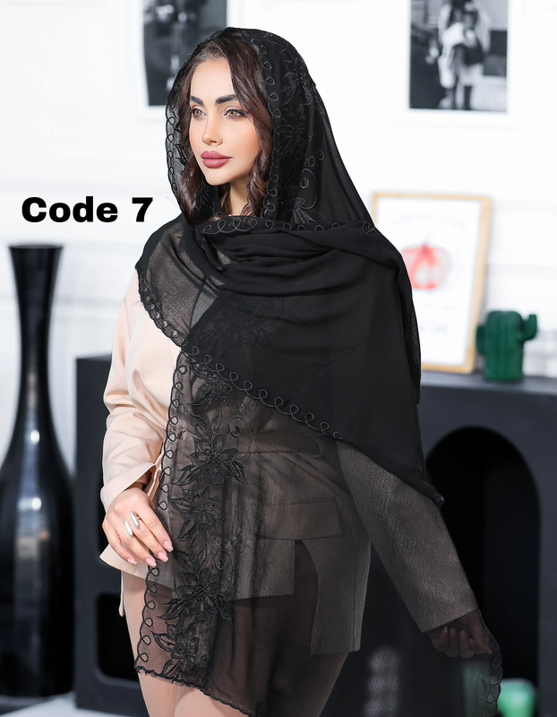 شال سافارین ترک گلدوزی وارداتی 4434