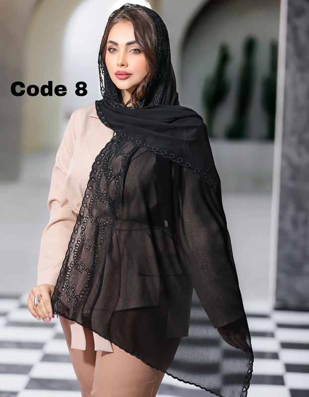 شال سافارین ترک گلدوزی وارداتی 4434