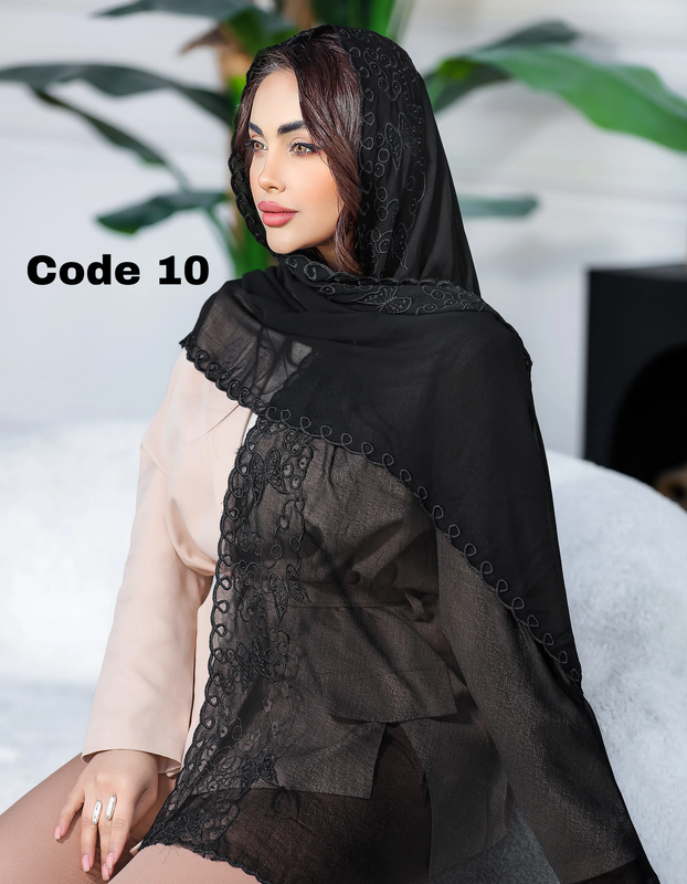 شال سافارین ترک گلدوزی وارداتی 4434