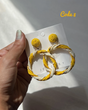 گوشواره حصیری، گوشواره رنگی دخترانه، گوشواره تابستانی، گوشواره ترند، گوشواره فانتزی، گوشواره دست‌ساز، گوشواره بزرگ، خرید گوشواره حصیری، اکسسوری رنگی، گوشواره اسپرت