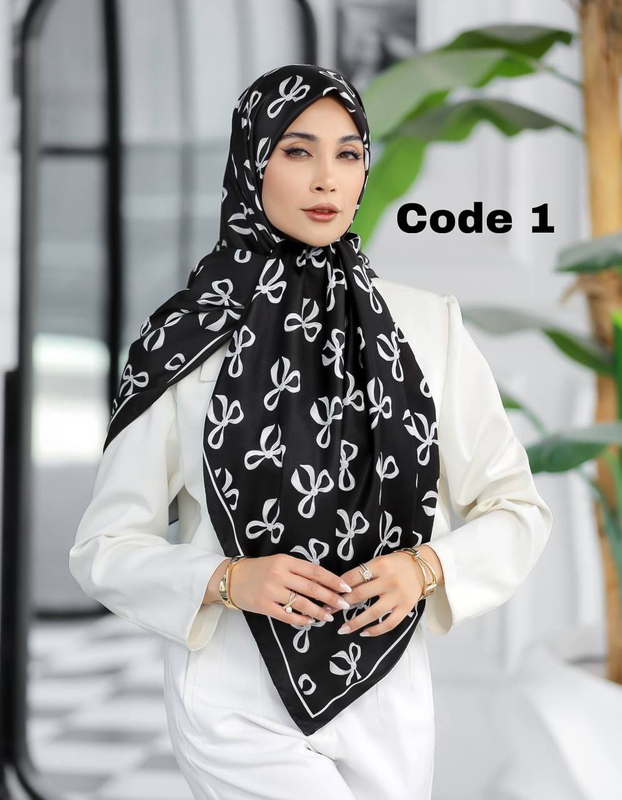 روسری پاپیون ابریشم توییل وارداتی 4602
