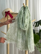 شال آبرنگی لمه دار ریشه دار وارداتی 4588