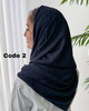 روسری ابریشم ژاکارد سرمه ای 4650