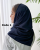 روسری ابریشم ژاکارد سرمه ای 4650