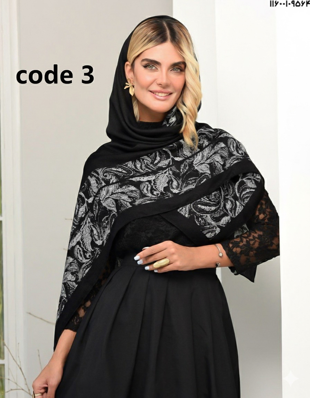 روسری نخی وسط ساده 3581