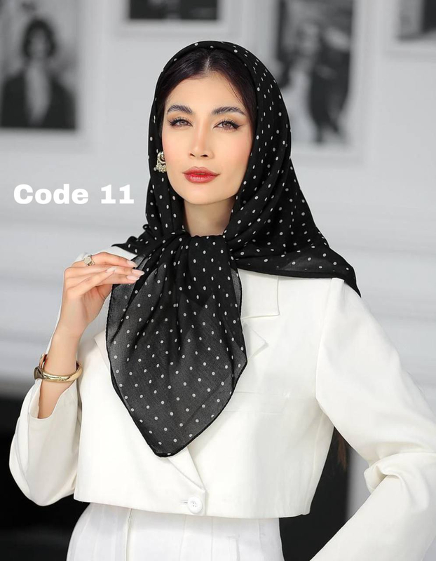 روسری حریرنخ مشکی 4394