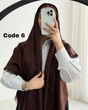 روسری ژاکارد لمه موکا وارداتی 4701