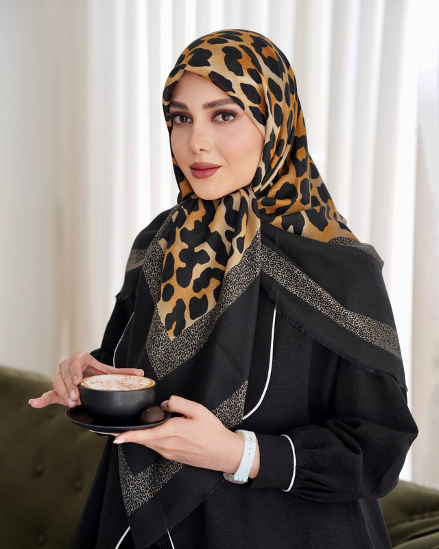 روسری نخ مودال پلنگی وارداتی 4787