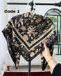 روسری ابریشم توییل گلدار 4962