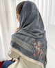 روسری پلیسه گل دار لمه وارداتی 4972 