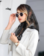 روسری سه گوش گیپور مشکی 5460