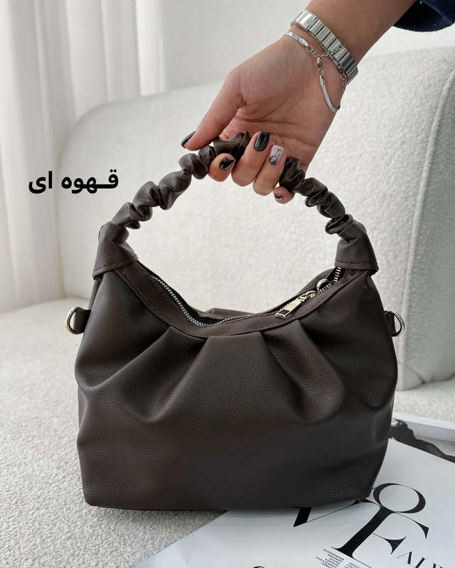 کیف پلیسه چرم 4887