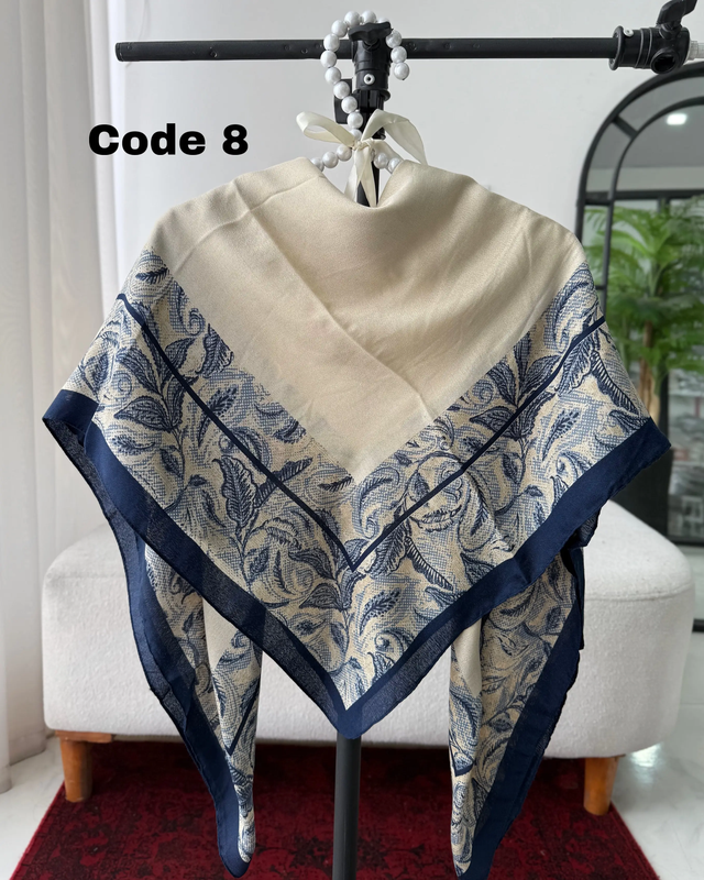 روسری نخی وسط ساده 3581
