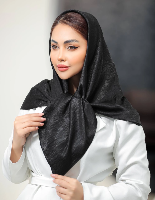 روسری زنانه ، یگانه اسکارف ، شال و روسری یگانه ، روسری واکسی مشکی
