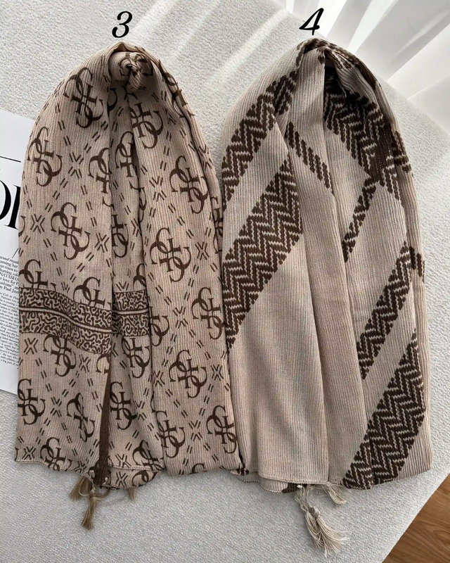 شال برشکا لمه طرح دار وارداتی 5621