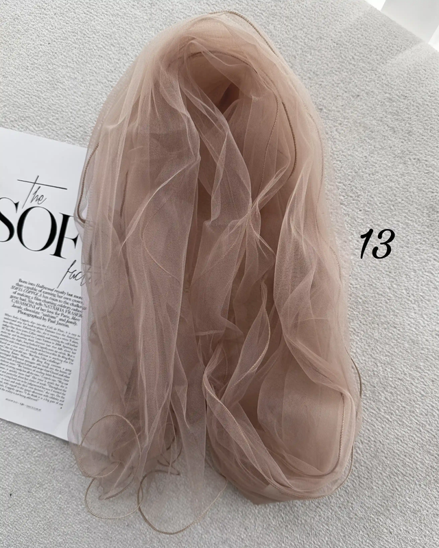 شال توری ساده عروسکی 5824 