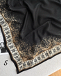روسری درختی مشکی دست دوز 5807