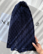 شال سرمه ای مخمل کوب وارداتی 5929