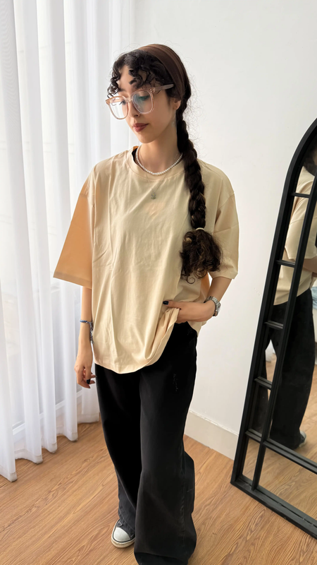 تیشرت ساده باکسی 5894 