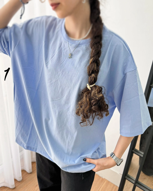 تیشرت ساده باکسی 5894 