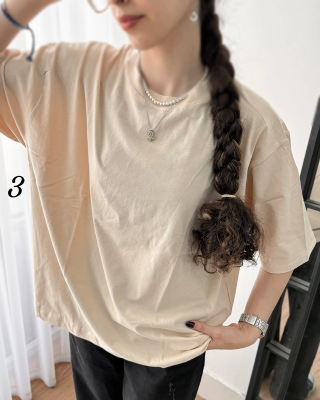تیشرت ساده باکسی 5894 