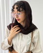 شال ساده اسکالر ، شال نخی ، شال و روسری ، شال زنانه 