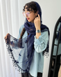شال مجلسی گلدوزی گیپوری وارداتی 5907