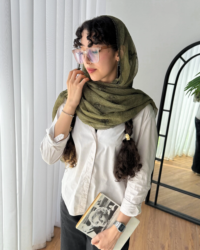 شال سنگشور گلدوزی برگ وارداتی 5976