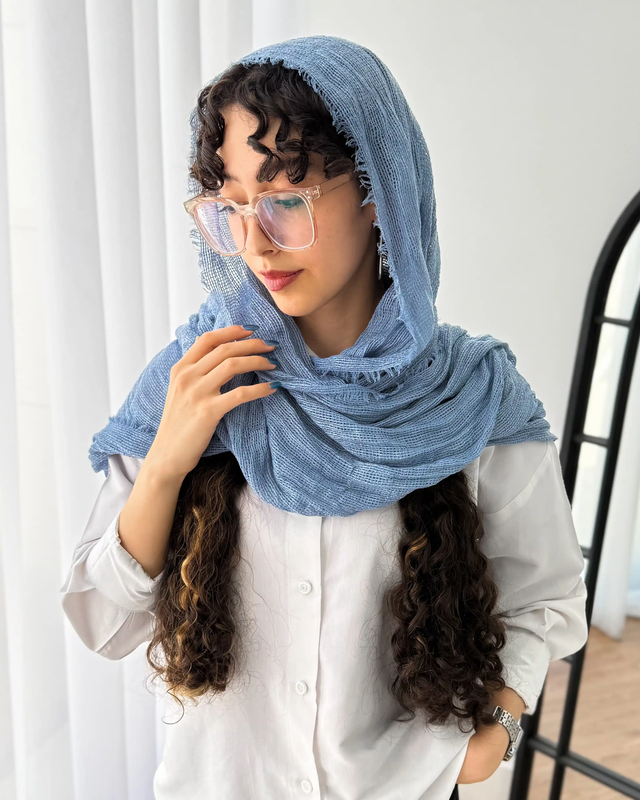شال حصیری ، شال حصیری دورریش ، شال نخی ، شال جدید ،  شال ساده ،  یگانه اسکارف