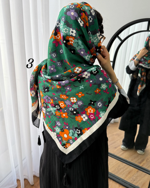 روسری نخی گل گلی 5157