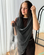 شال ابریشم میله ای وارداتی 6038