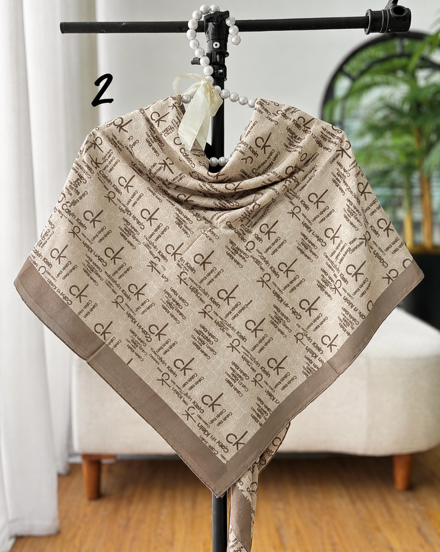روسری نخی طرح دار ck