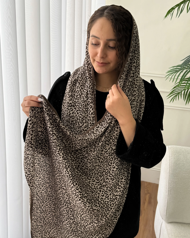 شال برشکا پلنگی دورگان وارداتی 6133
